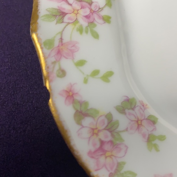 . Vintage Elite Works Floral Plates - Set of 4 - Made in Limoges France - Picture 4 of 8